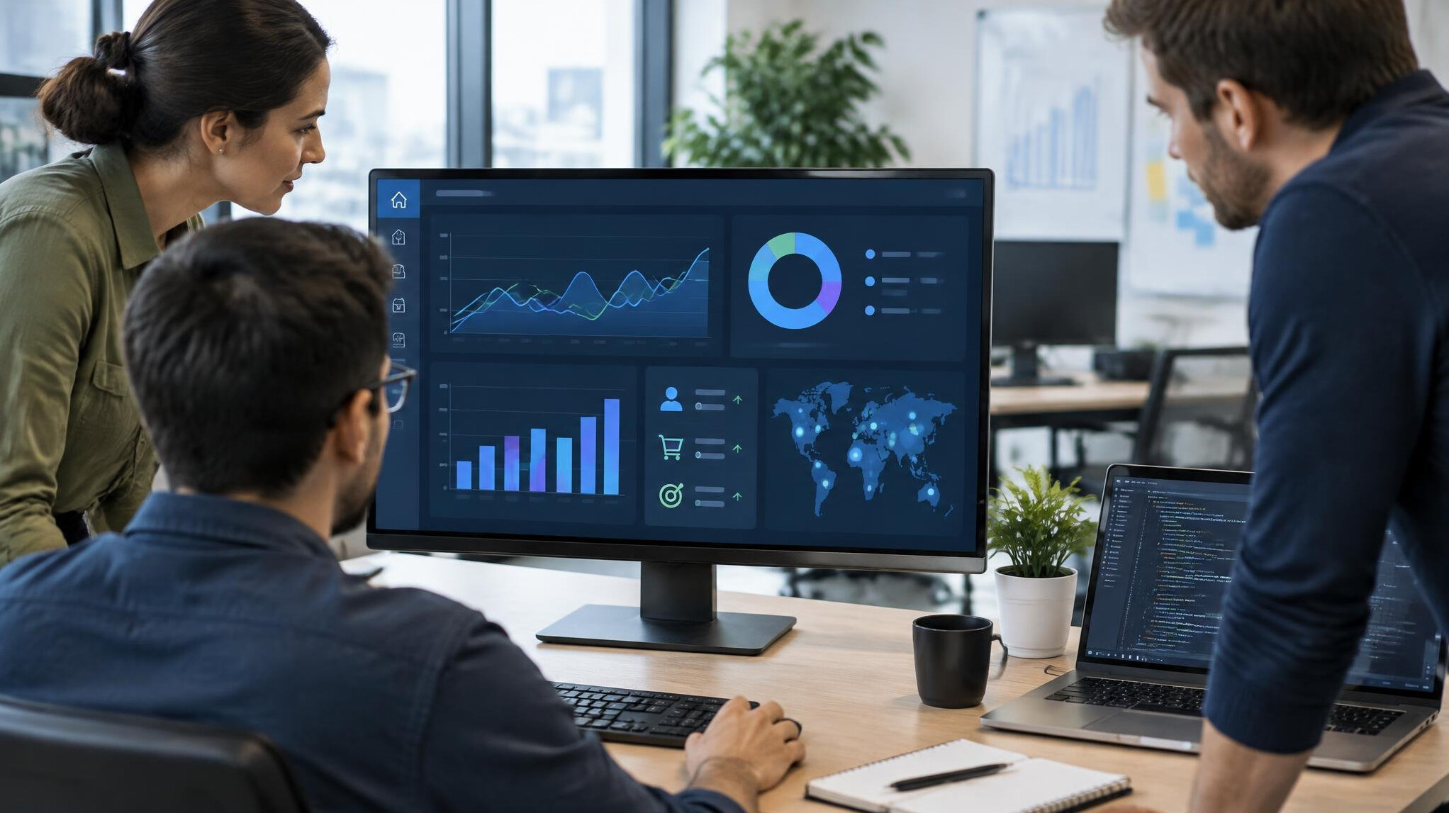 software dashboard on screen