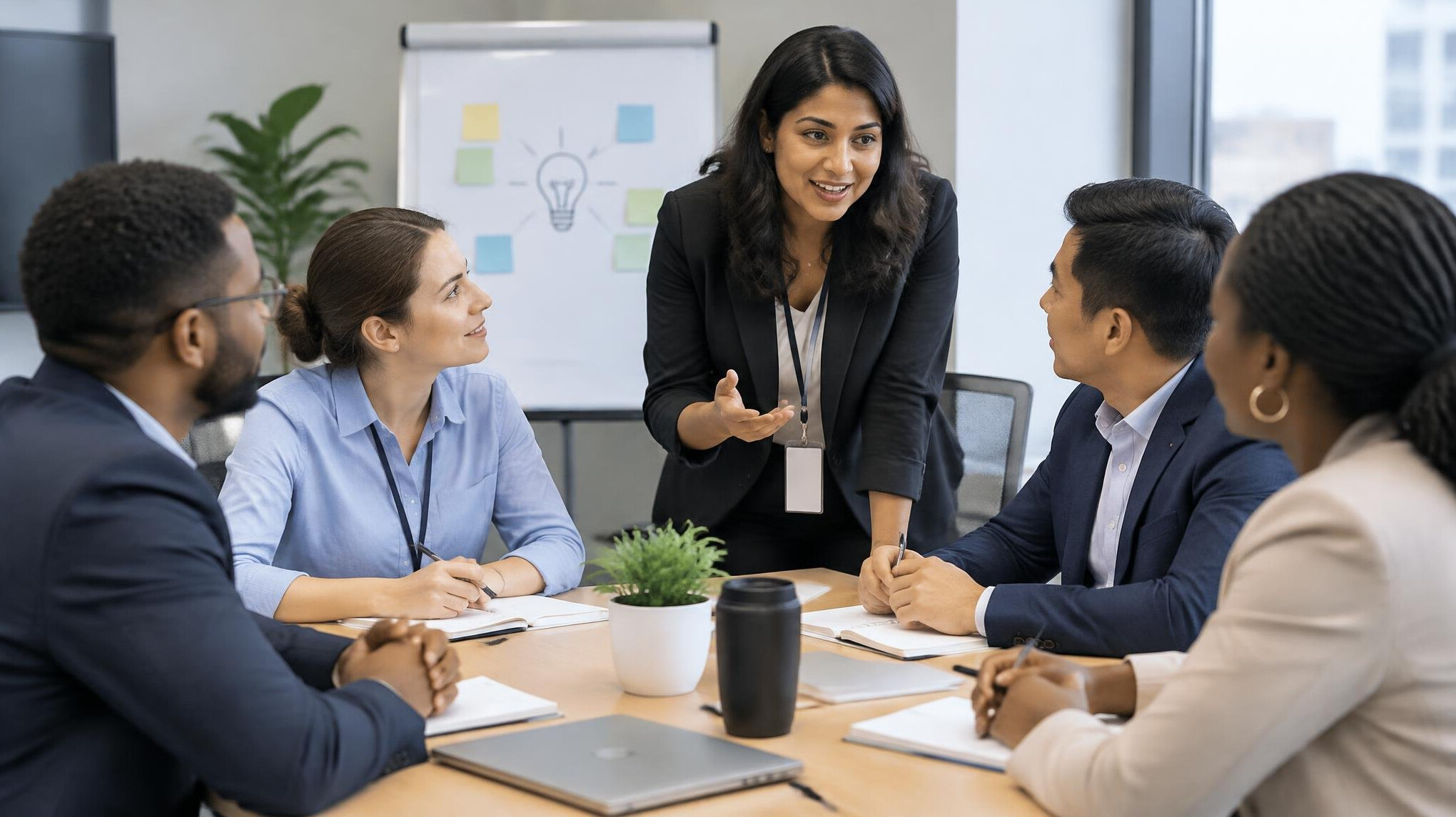 business professionals in training