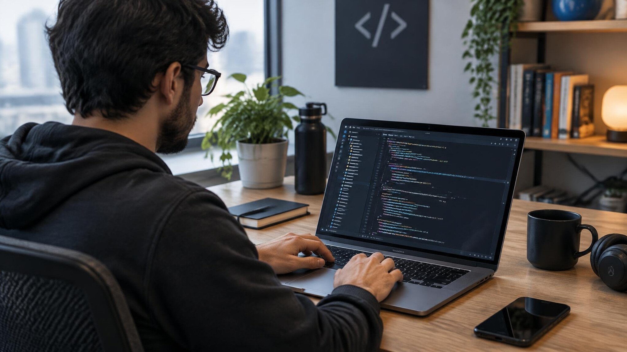 developer writing code