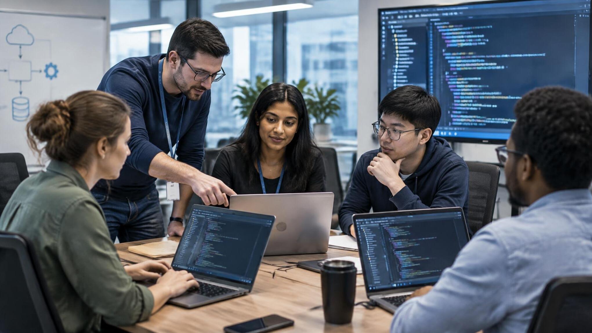 corporate software development team