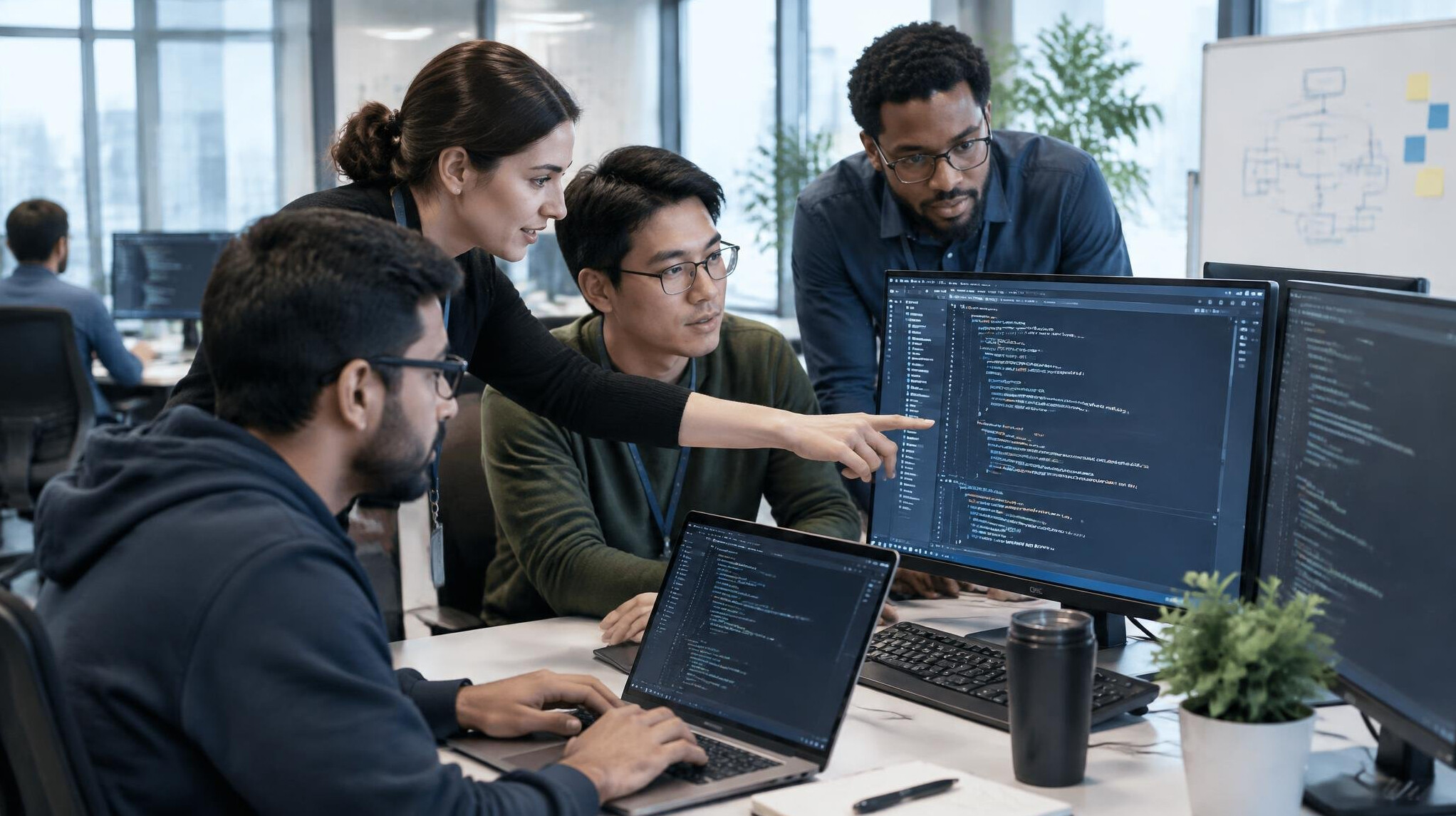 corporate programmers collaborating